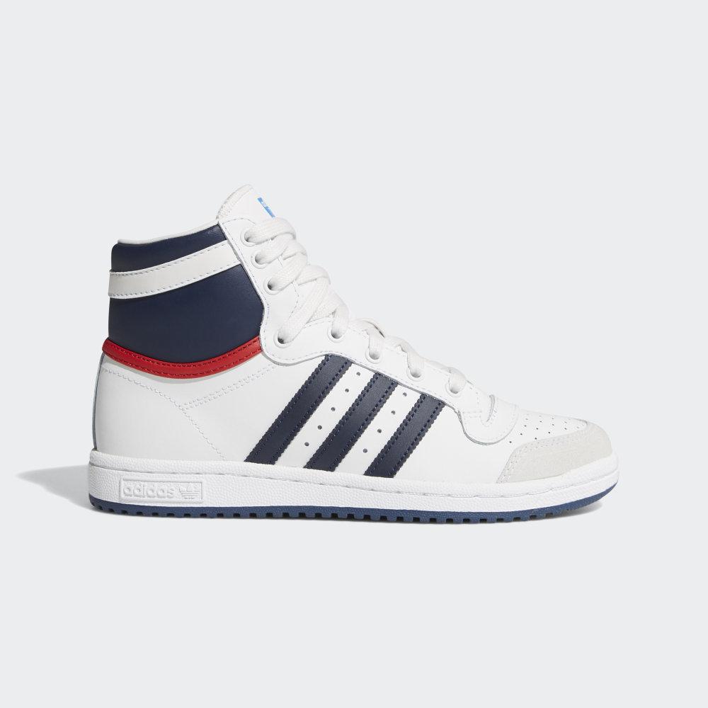 Originals Adidas Top Ten Inalti Baieti Romania - Albi/Albastri Inchis/Rosii D74481